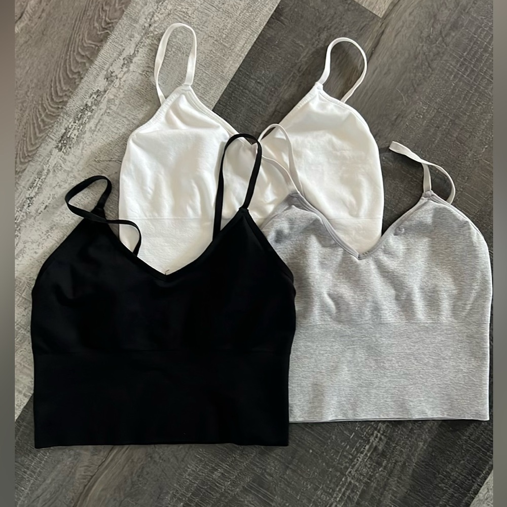 3 cropped bralette/ tank top set